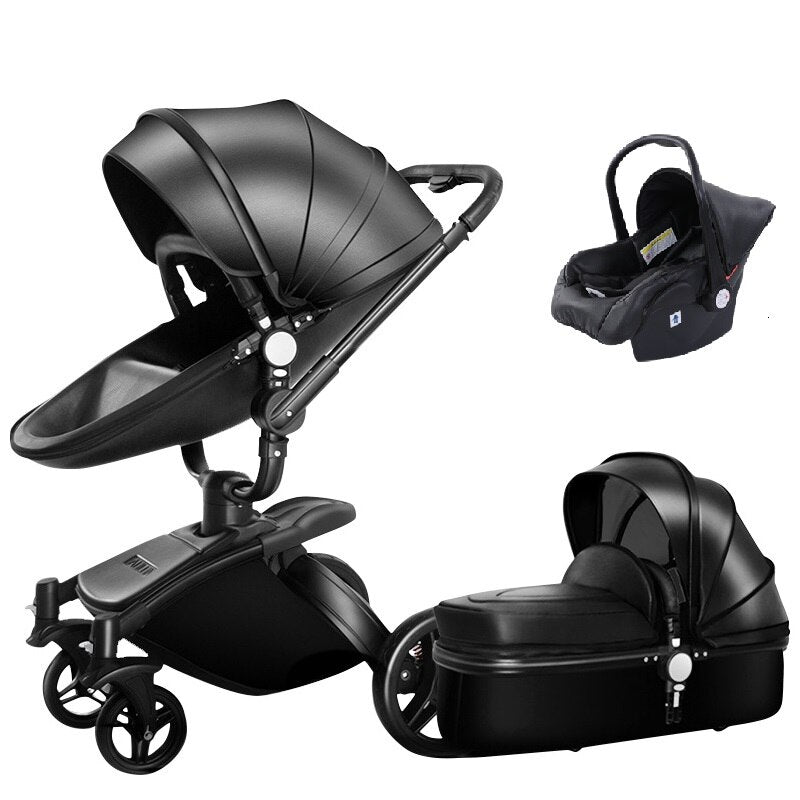 Baby Stroller 3 in 1 Genuine Portable Baby Carriage Fold Pram Aluminum Frame Landscape For Newborn Strollers Baby Sit Travel Car