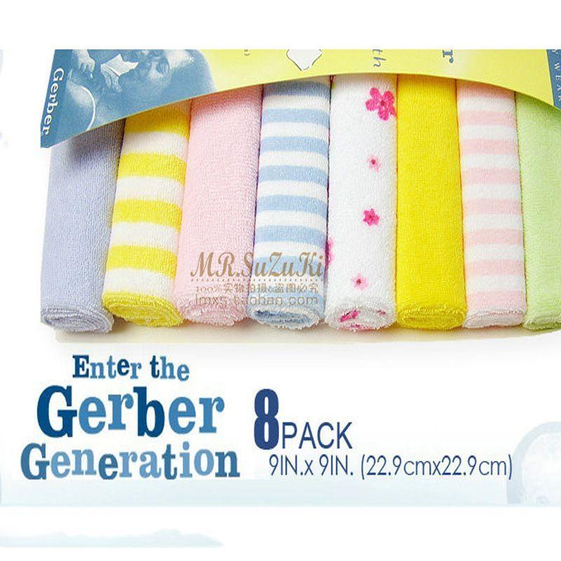 8Pcs Baby Infant Bath Towel Washcloths Bathing Feeding Wipes Cloth Baby Wash Cloth Soft for Newborn Kids Baby Care Nursing Towel
