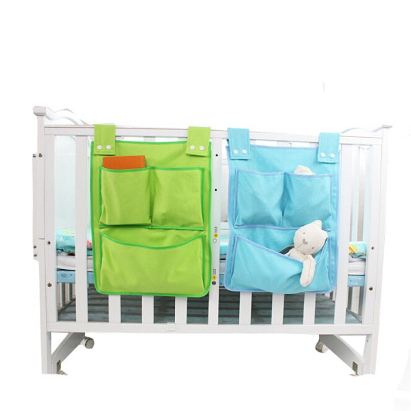 Cartoon Rooms Nursery Hanging Storage Bag Baby Cot Bed Crib Organizer Toy Diaper Pocket For Newborn Crib Bedding Set