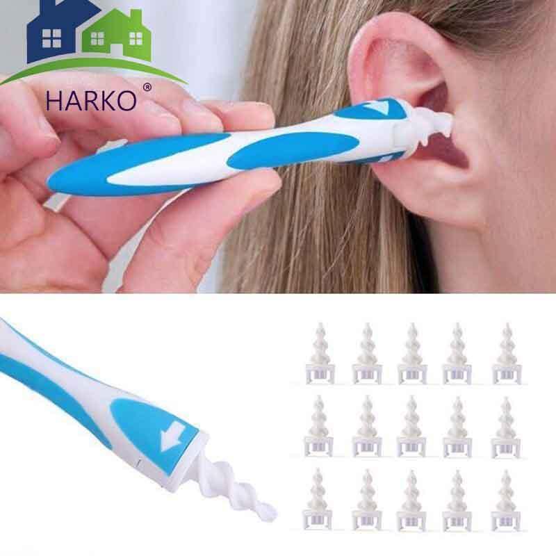Ear Cleaner 16 Replacement Tips Earpick Easy Ear Wax Remover Spiral Earwax Cleaner Health Ear Cleaner Hearing Aid Ear Care Tools - MamaGas Enterprise 