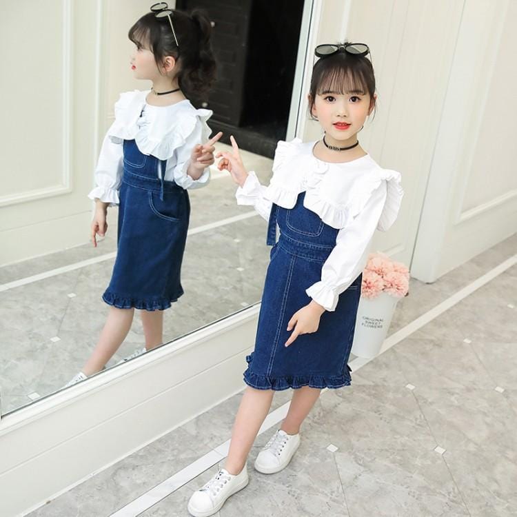 Girls' Super Western Style Suit Skirt Autumn Clothes