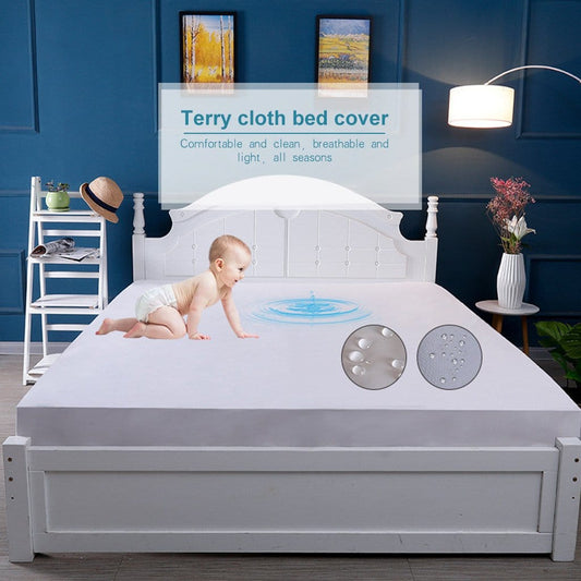 one hundred percent Polyester Waterproof Mattress Cover Hypoallergenic Vinyl Free