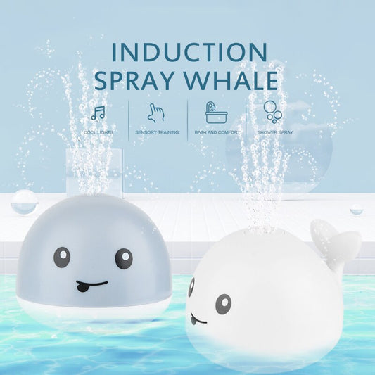 Whale Electric Induction Sprinkler Music Colorful Light Water Toy