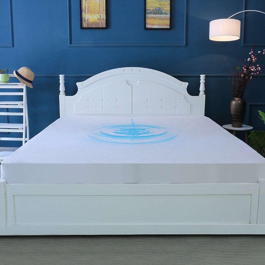 one hundred percent Polyester Waterproof Mattress Cover Hypoallergenic Vinyl Free