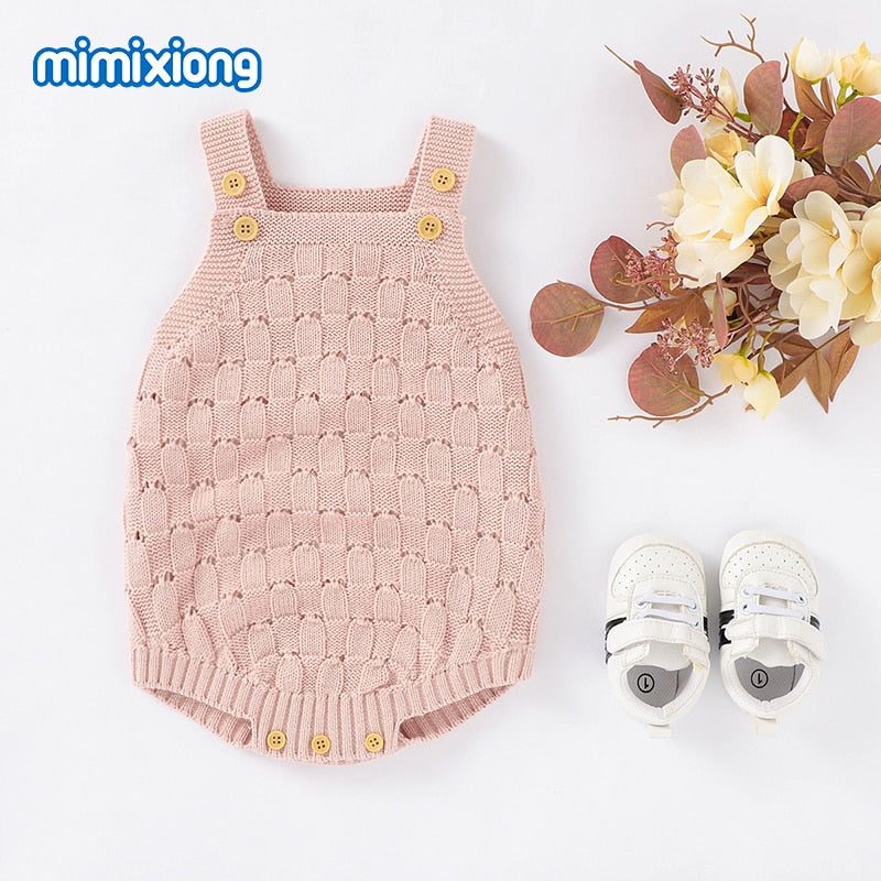 Baby Bodysuits Clothes Fashion Solid Knitted Newborn Bebes Body Suits Tops for Infant Boys Girls Jumpsuits Outfit One Piece Wear