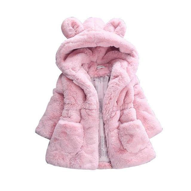 Winter Baby Girls Clothes Faux Fur Fleece Coat Pageant Warm Jacket Xmas Snowsuit 1-8Y Baby Hooded Jacket Outerwear - MamaGas Enterprise 