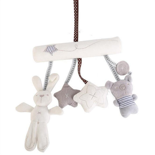 Baby Rabbit Toys Stroller Accessories Hanging Plush Educational Toy Doll Trolley Bells Rattles Carriage Multifunctional - MamaGas Enterprise 