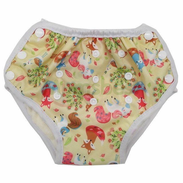 Baby AIO Training Pants Washable Baby Cloth Nappy With Cotton Insert Reusable Cloth Diapers For 10-18kg Babies