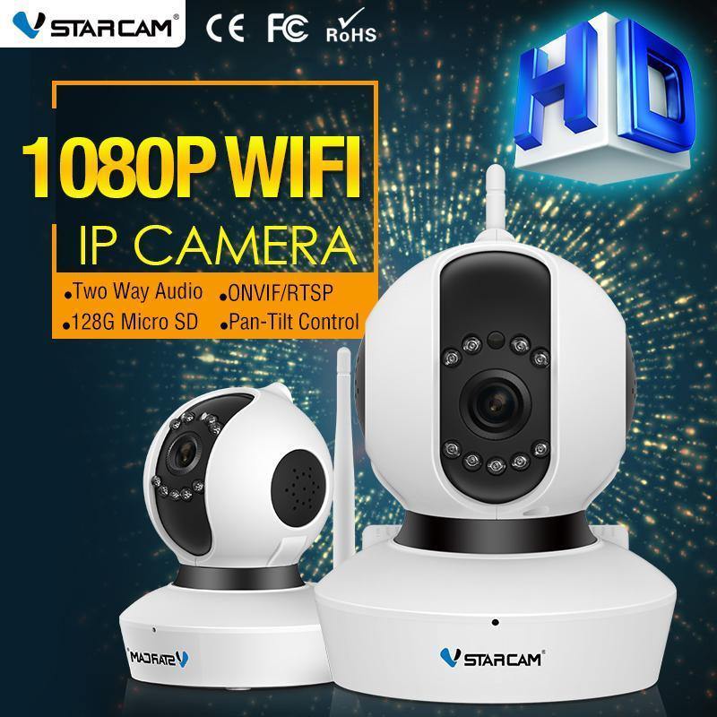 VStarcam C23S Wireless Security IP Camera WiFi Network Pan Tilt Zoom PTZ 1080P Full HD Surveillance CCTV home for Baby Monitor - MamaGas Enterprise 