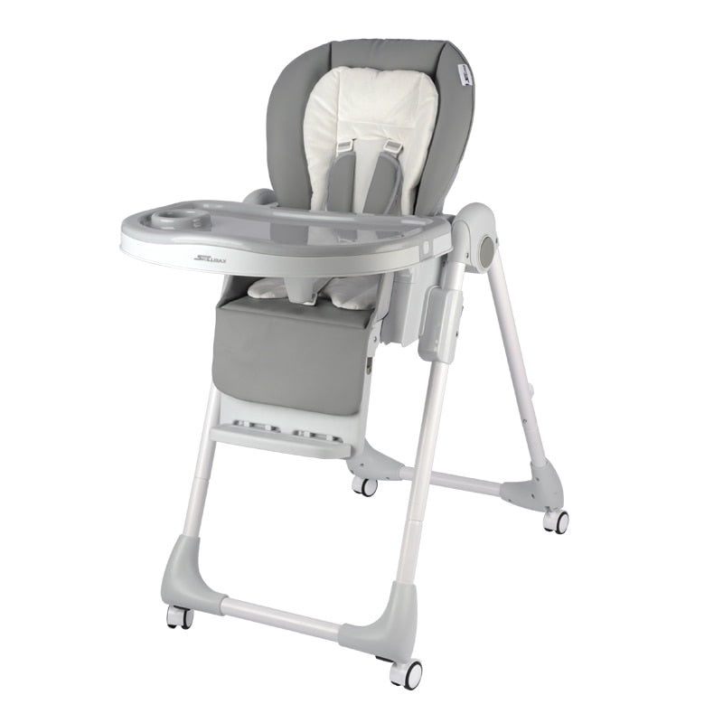 Luxurious Multi-Function Reclining Baby High Chair With Wheel Children's Dining Table Kids Sleeping Feeding Seat Easy Set Up