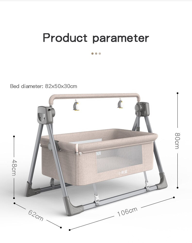 Portable Baby Crib Cradle Newborn Movable Nest Crib Baby Travel Bed Game Bed with Mosquito Net Sleeping Bed Baby Rocking Bed