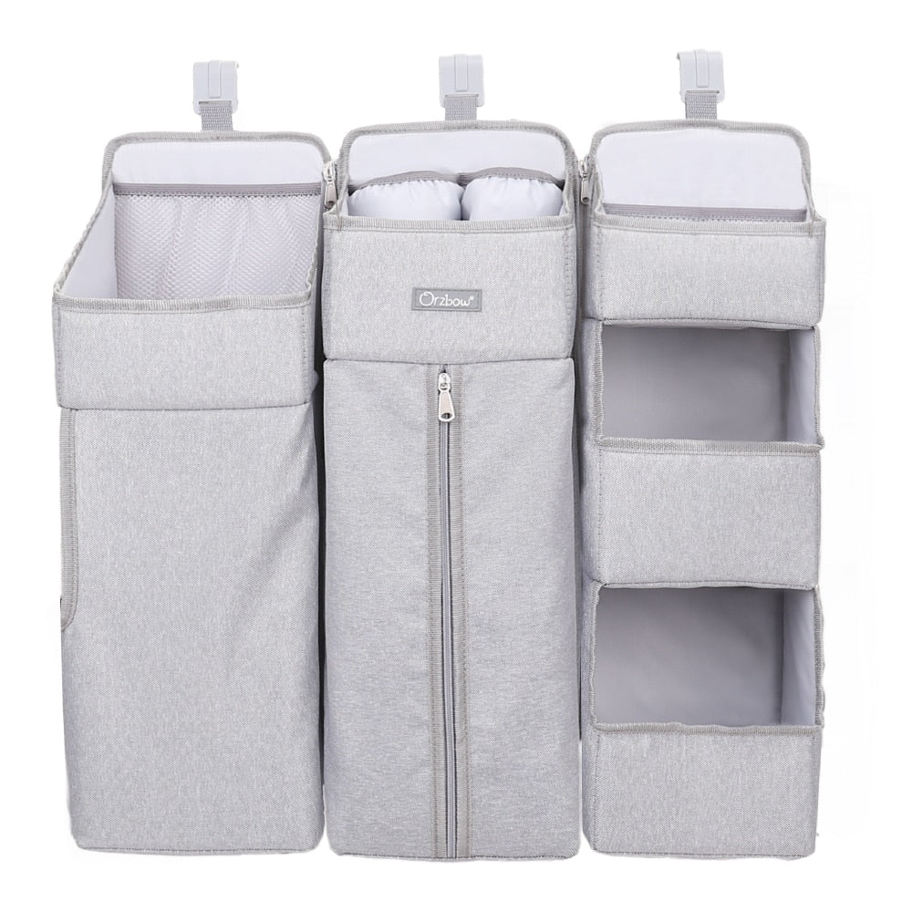 Orzbow Baby Bed Organizer Hanging Bags For Newborn Crib Diaper Storage Bags Baby Care Organizer Infant Bedding Nursing Bags