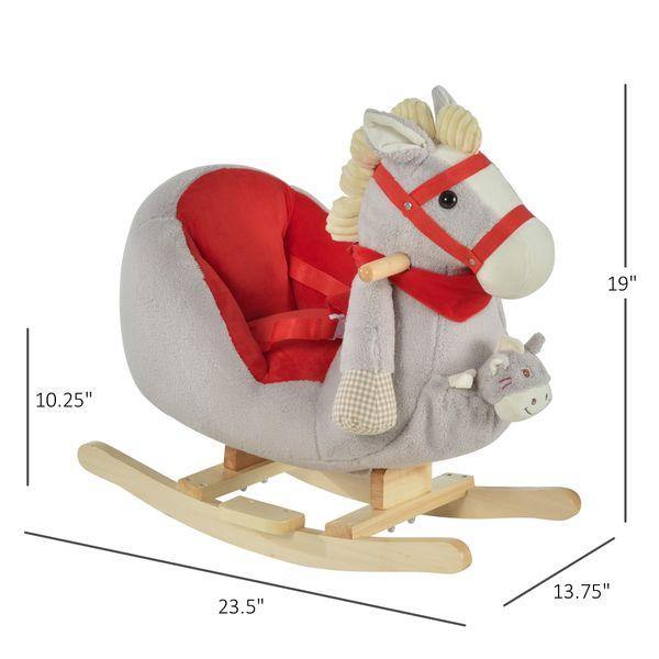 Kids Ride On Rocking Horse w/ Cradlesong Hand Puppet for Child - MamaGas Enterprise 