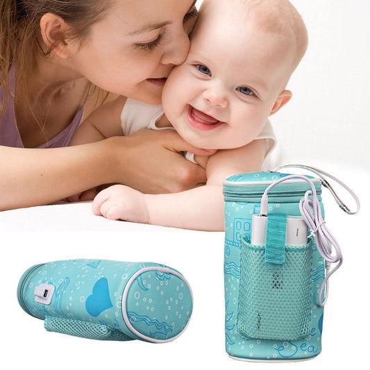 Baby milk Bottle warmer Thermostat Bag Car Portable USB Heating Intelligent Warm Milk Tool Insulation Cover Baby Bottle Warmer - MamaGas Enterprise 