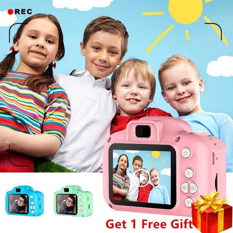Mini Digital Camera Toys for Kids 2 Inch HD Screen Chargable Photography Props Cute Baby Child Birthday Gift Outdoor Game - MamaGas Enterprise 