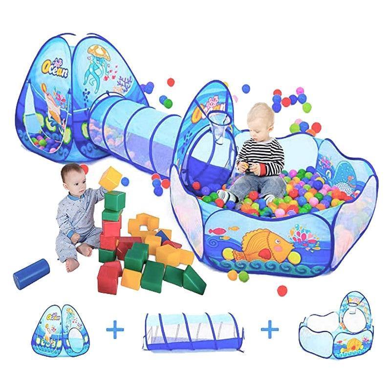 Portable Baby Playground Playpen for Children Large Kids Tent Ball Pool Bebe Balls Pit with Tunnel Baby Park Camping Dry Pool - MamaGas Enterprise 