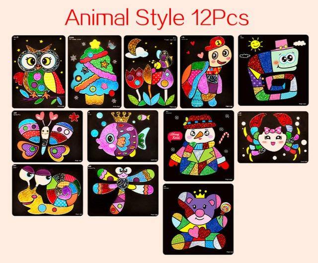 DIY Cartoon Magic Transfer Painting Crafts For Kids Arts And Crafts Toys For Children Creative Educational Learning Drawing Toys - MamaGas Enterprise 